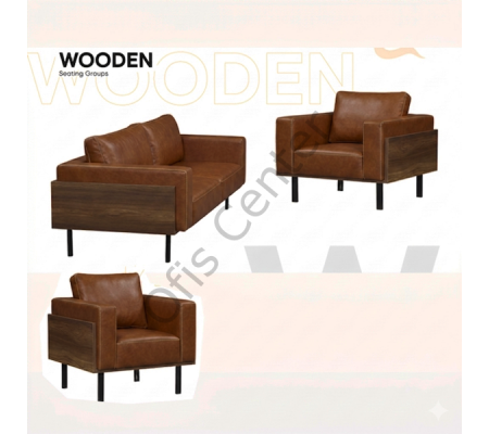 Wooden 1 Ad. 3 lü, 2 Ad. Tekli Kanepe Takımı